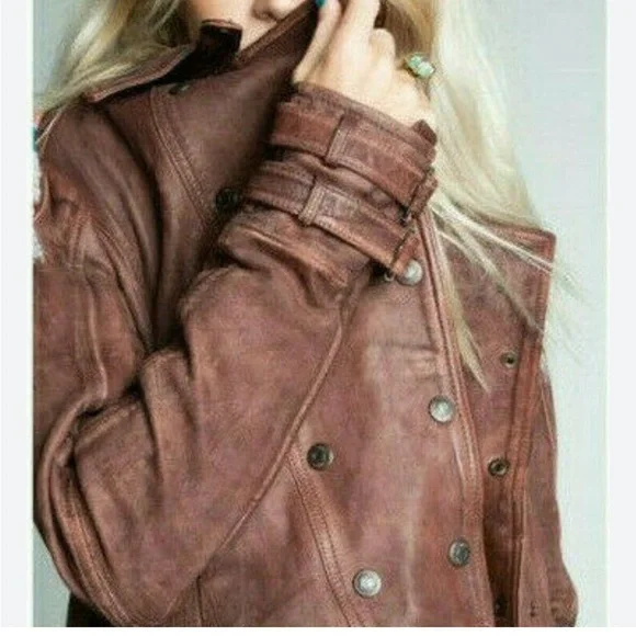 Free People Lambskin Leather Jacket Womens XS - Picture 5 of 5